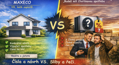 „Čtvrtinová spotřeba s tepelným čerpadlem.“ Opravdu? Nebo jen věta bez kontextu, která může stát statisíce